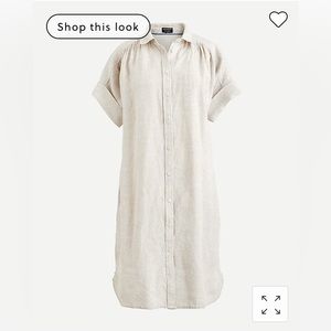 Tall Jcrew Relaxed Fit Short Sleeve Baird McNutt Irish Linen Shirtdress